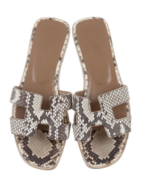 hermes womens flats|Hermes snakeskin sandals.